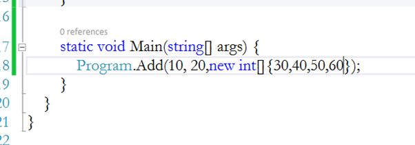 pass the values for the third parameter