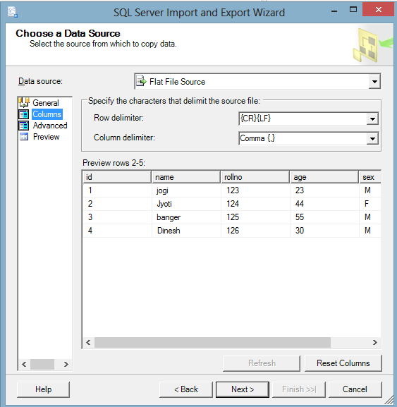 Janadotnet Importing Csv File Into Sql Server Using Ssis 1675