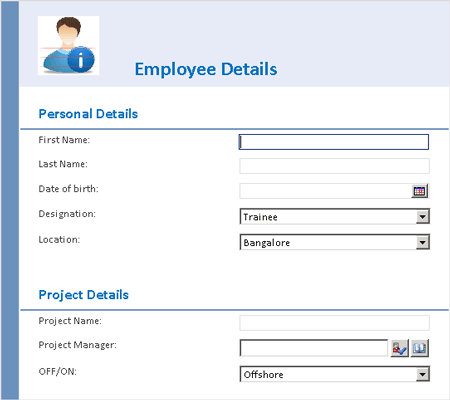 And I have modified the view for the Employee Details list as shown in ...