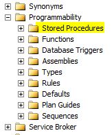 Go to Stored Procedures folder