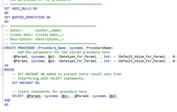 Right click on Stored procedure