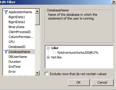 specific Database table