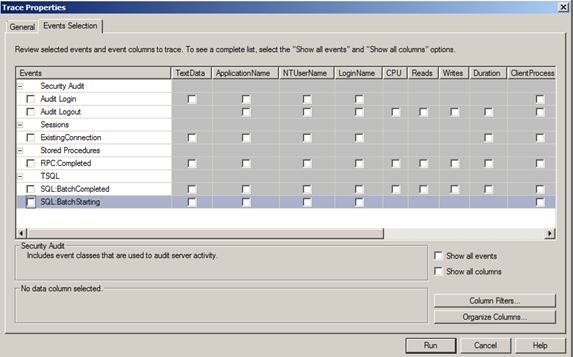 trace properties