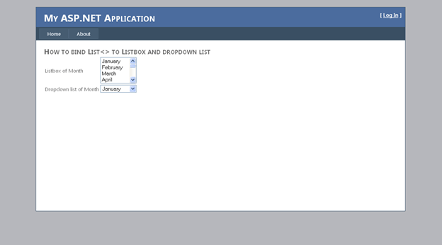 List As Datasource To Dropdownlist