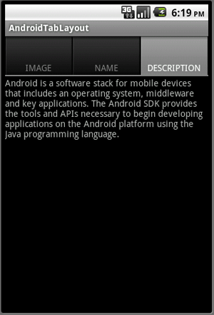 Android Tab Layout