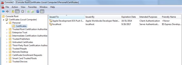 ... Exchange files (.pfx, .p12) into the Personal-Certificates folder