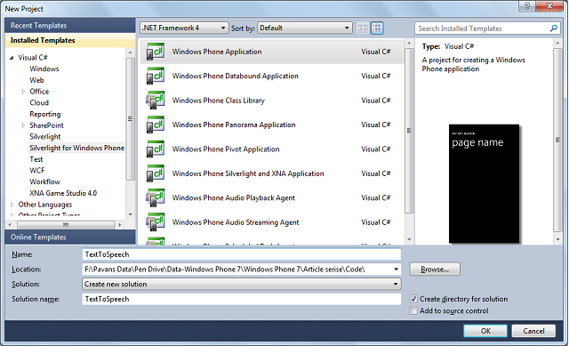 Text to Speech in Windows Phone 7