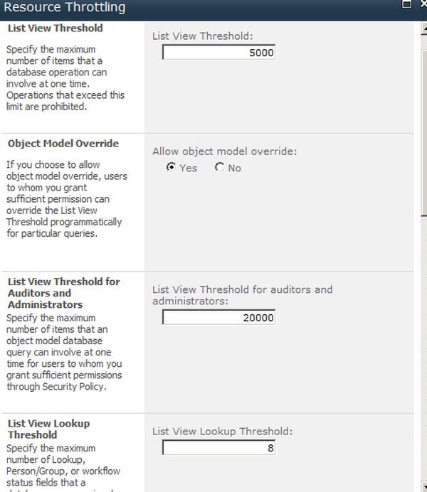 Resource Throttling