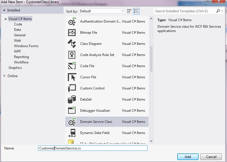 How to Use WCF RIA Service in LightSwitch 2012