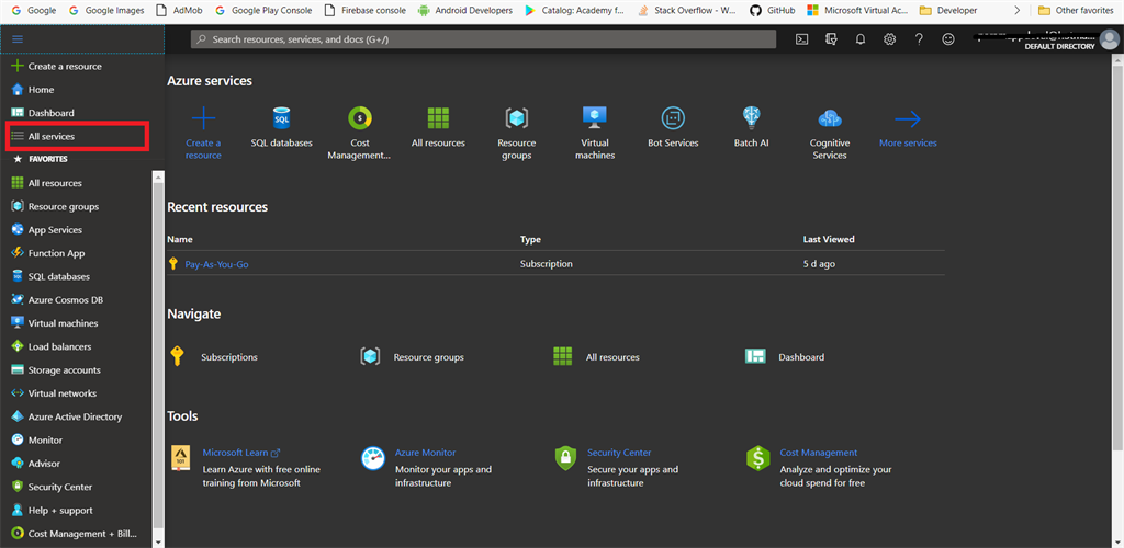 Creating A Sql Database In Azure Cloud