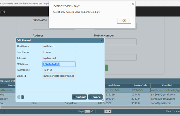 Crud Operation Using Code First Approach Web Api Repository Pattern Unit Of Work And Jqgrid