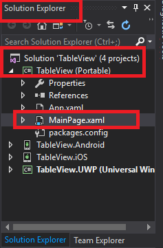 Design Scrollview With Tableview In Stacklayout Android Application