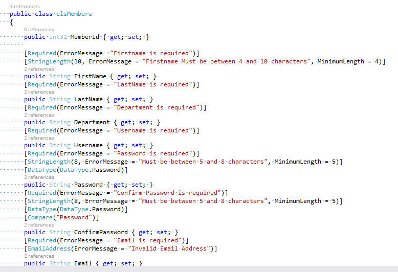 Validation Using Data Annotations In MVC