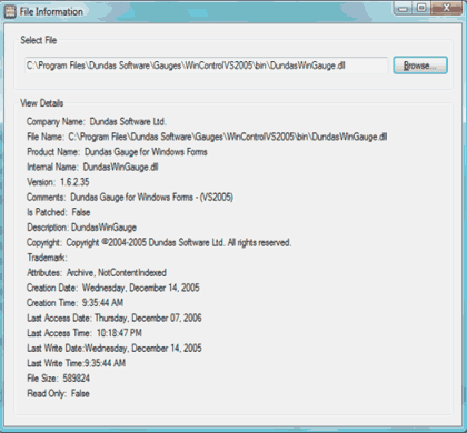 Capturing File Information