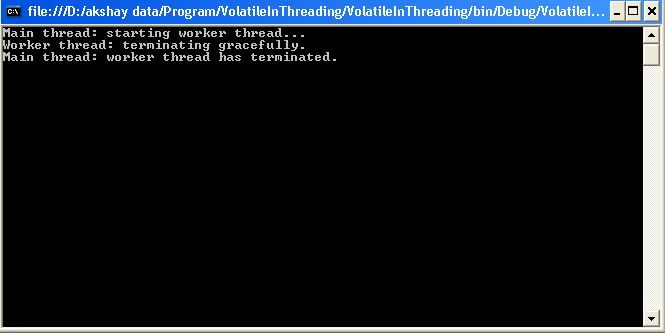 Volatile keyword in C# Threading