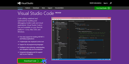 visual studio code for linux 2015