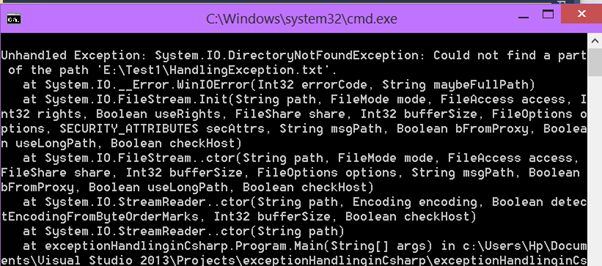 Exception Handling in C#  C# tutorial by Wideskills