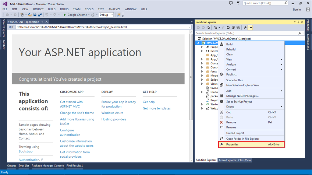 Building MVC 5 Application With an Open Authentication