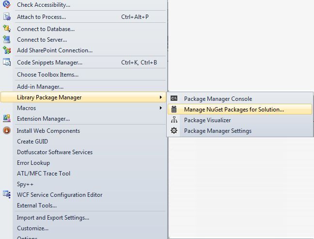 Process Of Installing The Nuget Package Manager In ASP.NET Web API