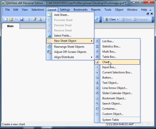 Creating Pivot Table In QlikView Application