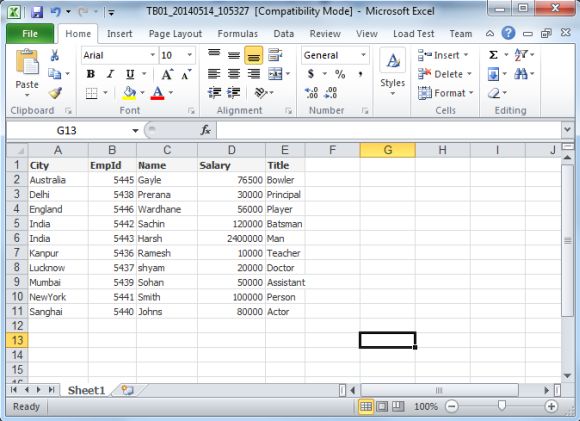 Sending Table Data In to Excel File In QlikView