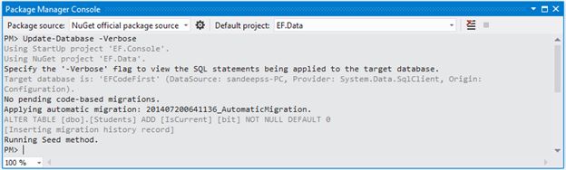 Code First Migrations With Entity Framework