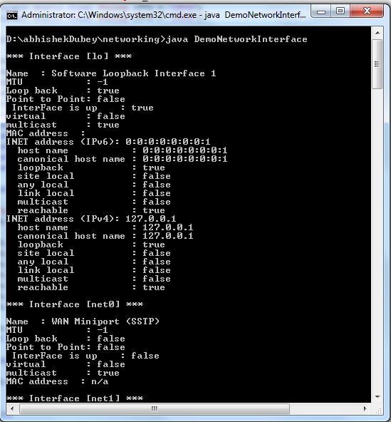 Network Interface in Java