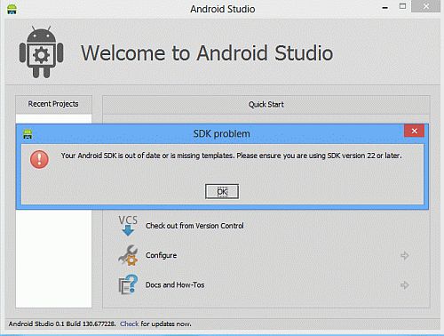 android sdk is up to date