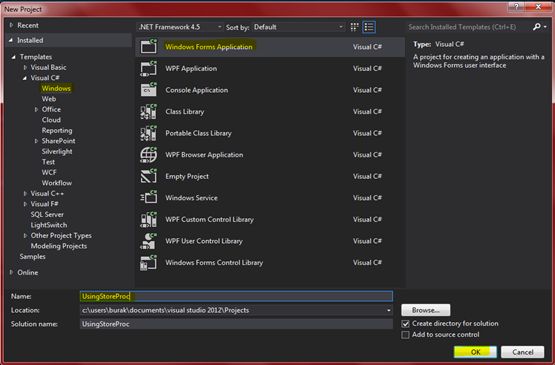 Creating Stored Procedures With Entity Framerwork