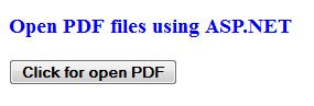 How To Open PDF Files In Web Brower Using ASP.NET