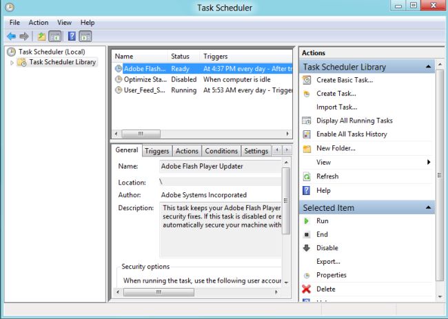 Enable a Scheduled Task in Windows 8