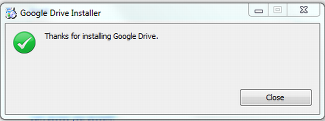 windows 7 google drive install stuck
