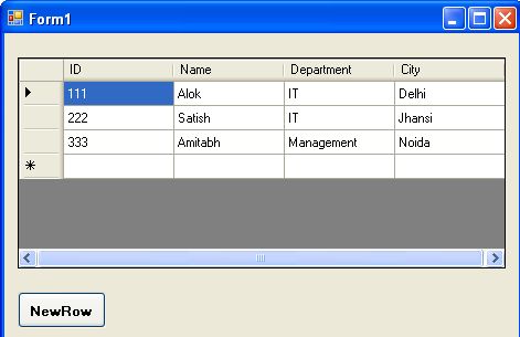 Working with DataTable and its Methods in ADO.NET