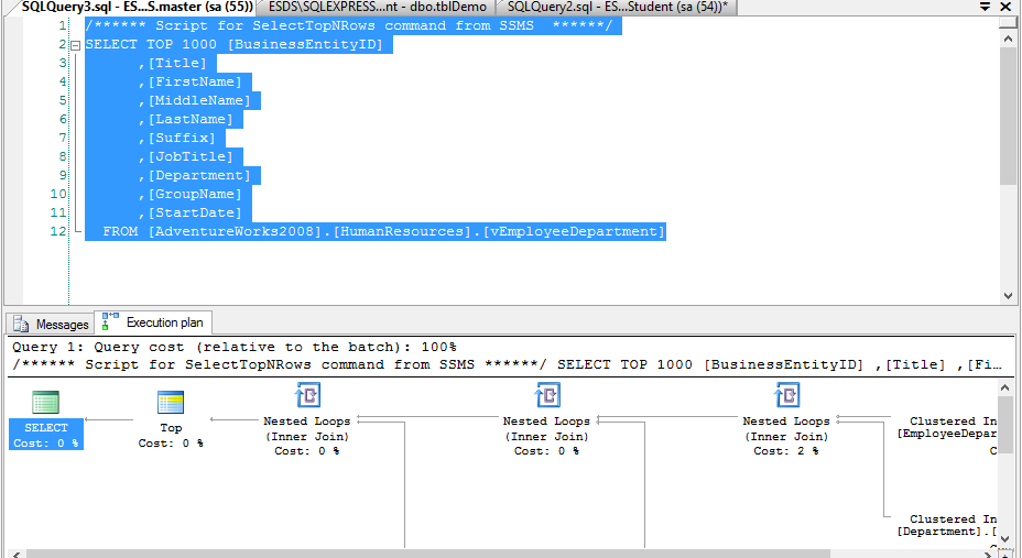 Default sql