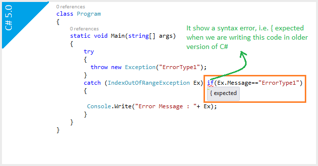 What's New in C# 6.0? - Exception Filters - CodeProject