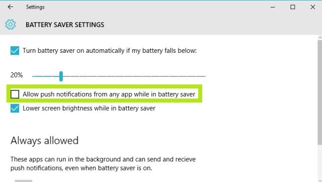 battery notifier always blinking in windows 10
