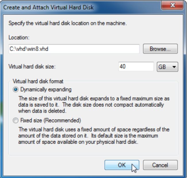 Install Windows 8 To VHD For Easy Dual Booting