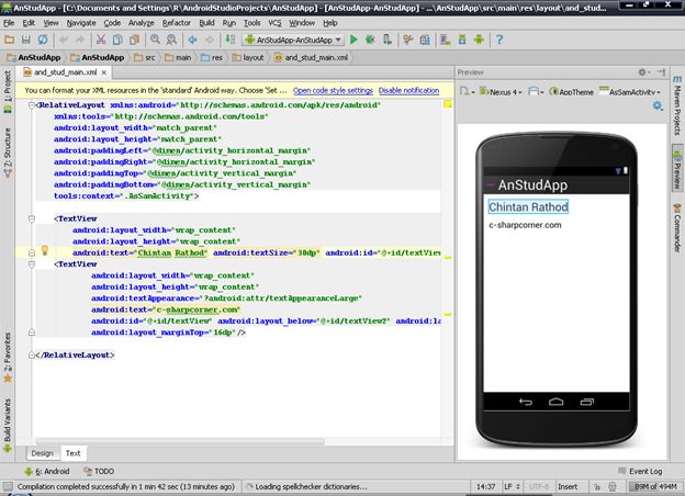 how to use android studio preview