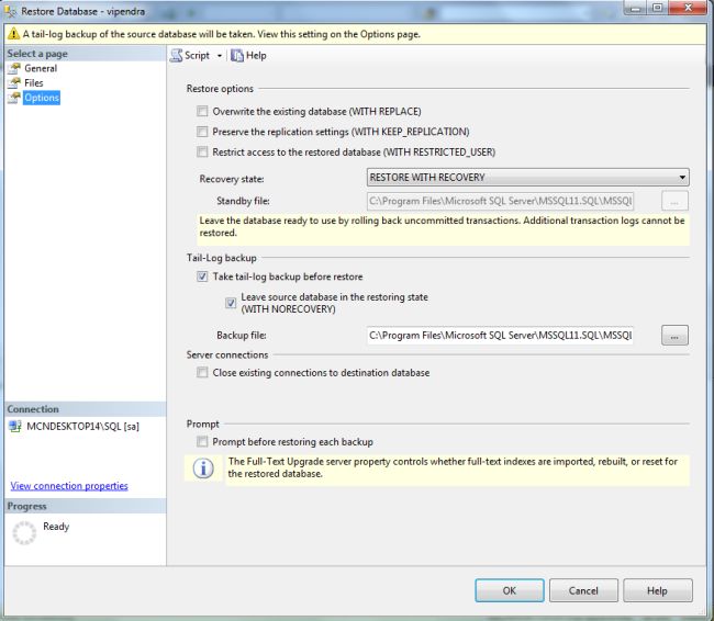 How to Restore Database Backup in SQL Server 2012