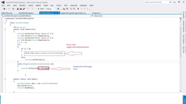 C# Helper: Define custom exception classes in C#