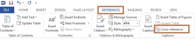 How to Create Cross-Referencing in Word 2013