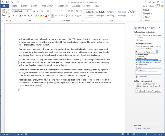 Word 2013 open deals in edit mode