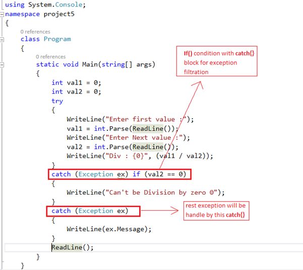 What's New in C# 6.0? - Exception Filters - CodeProject