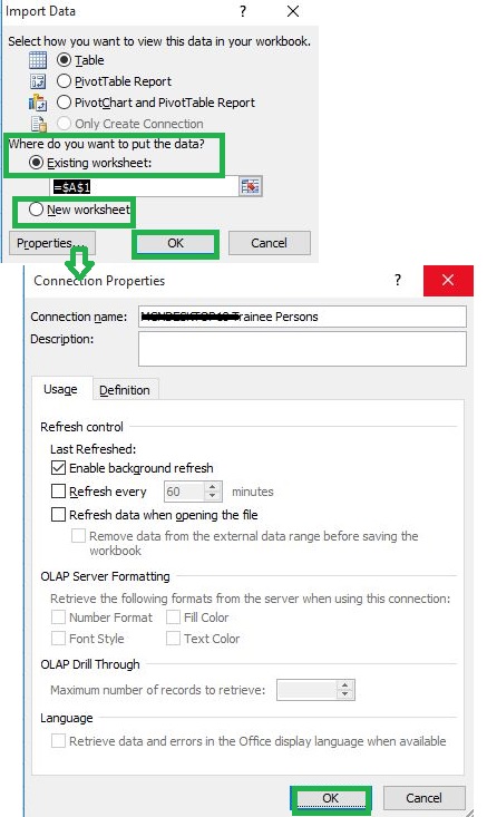 Importing Sql Server Table In Excel File