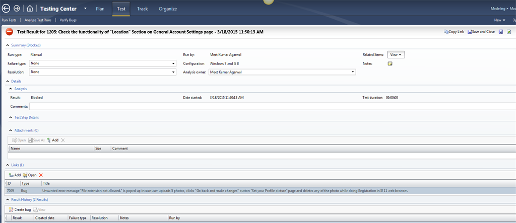 Link The Bug In Blocked Test Case Using Microsoft Test Manager 2010