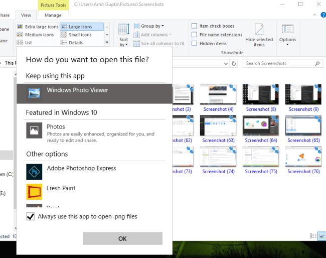 enable windows photo viewer windows 10