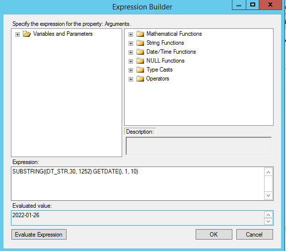 SSIS Expression - Convert Date To String