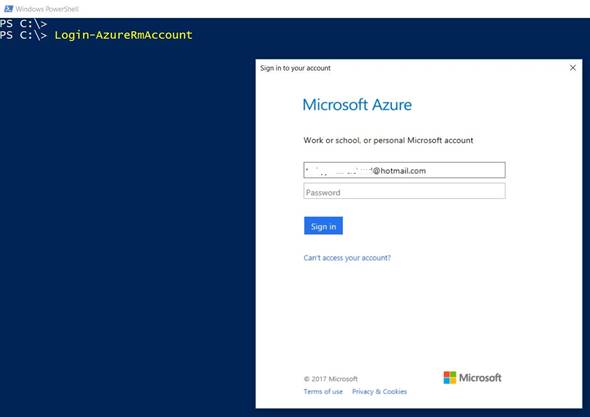 Provisioning Azure VM Using PowerShell