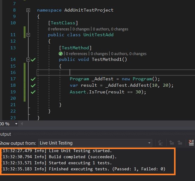 Live unit testing visual studio как установить