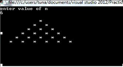 Star pattern in c#